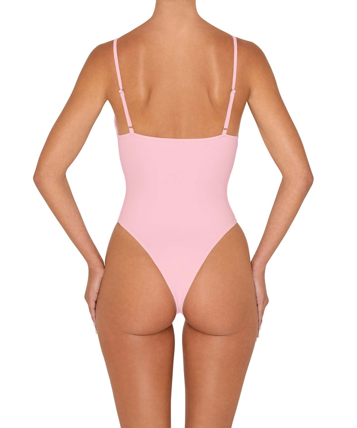 BSWS-S84b Studded Binded Plunge Neck One Piece