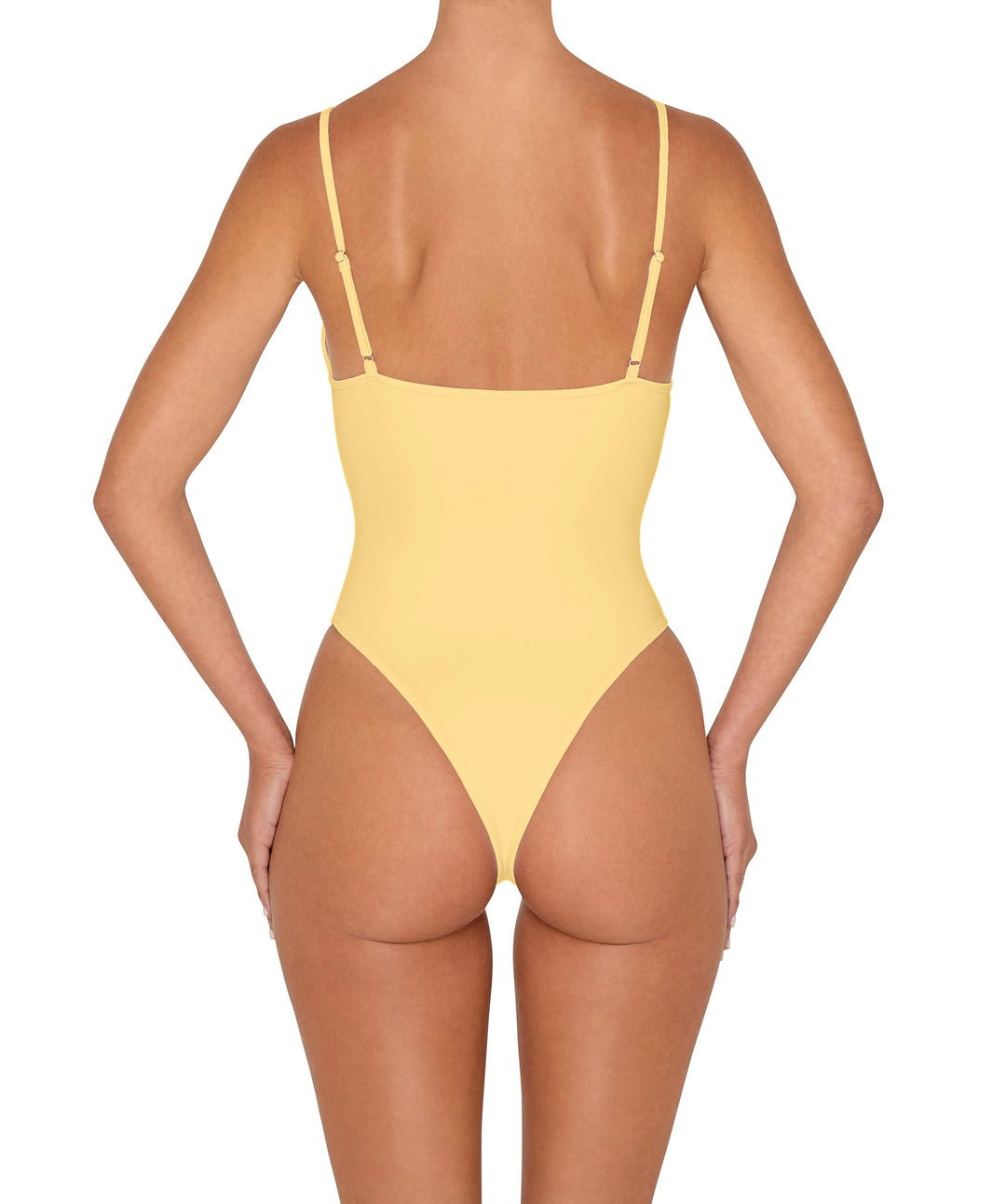 BSWS-S84b Studded Binded Plunge Neck One Piece