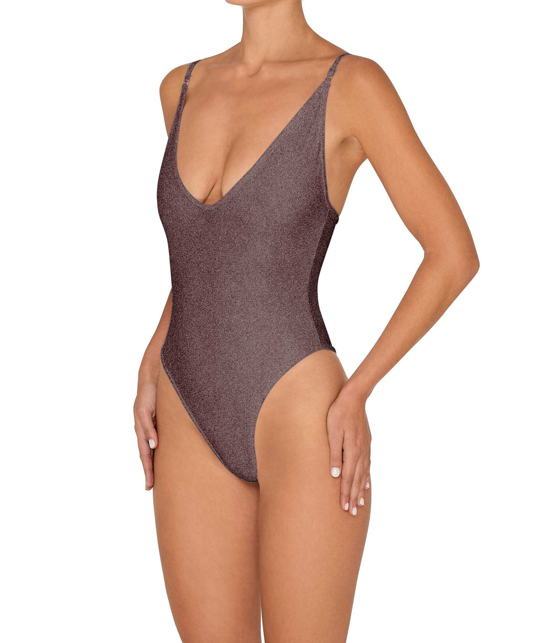 BSWS-S84 Binded Plunge Neck One Piece