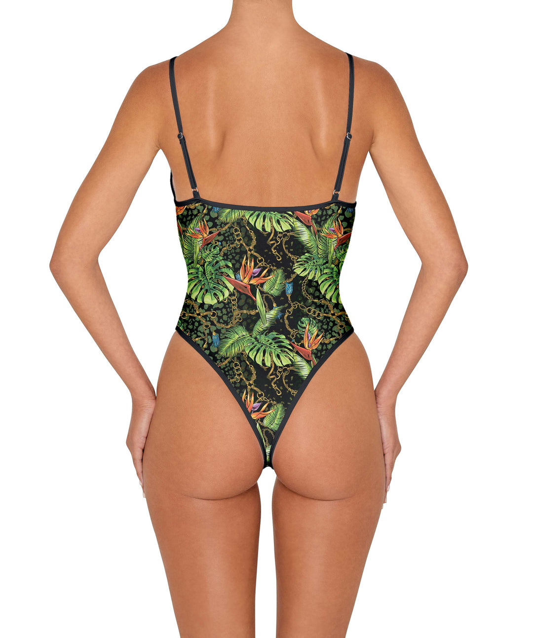 BSWS-S84 Binded Plunge Neck One Piece