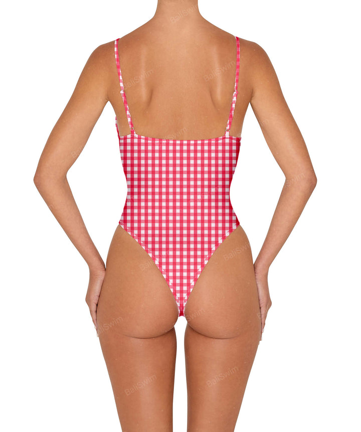 BSWS-S84 Binded Plunge Neck One Piece