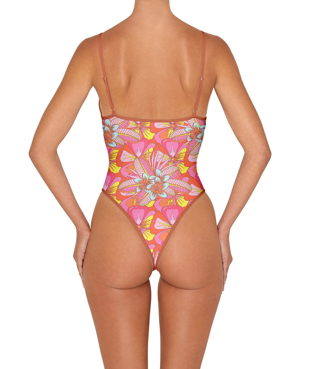 BSWS-S84 Binded Plunge Neck One Piece