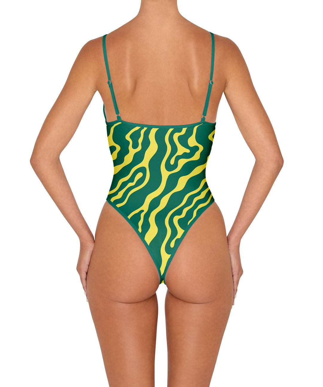 BSWS-S84 Binded Plunge Neck One Piece