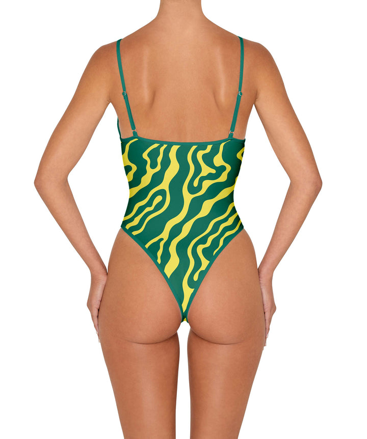 BSWS-S84 Binded Plunge Neck One Piece
