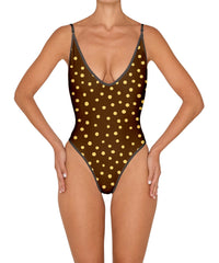 BSWS-S84 Binded Plunge Neck One Piece