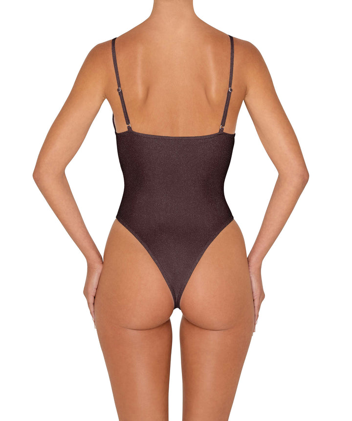 BSWS-S84 Binded Plunge Neck One Piece