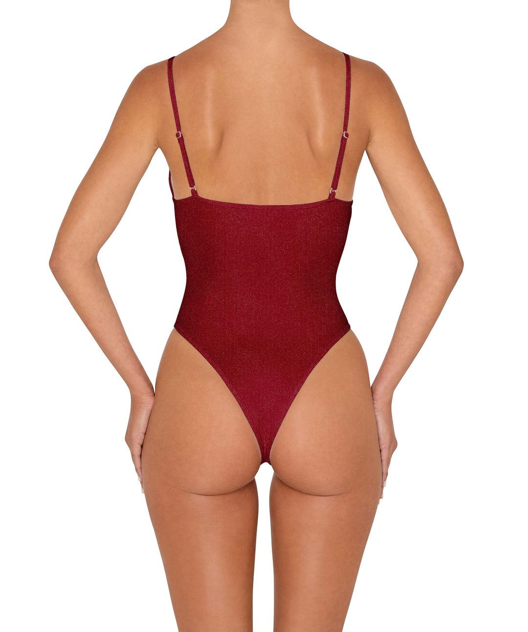 BSWS-S84 Binded Plunge Neck One Piece