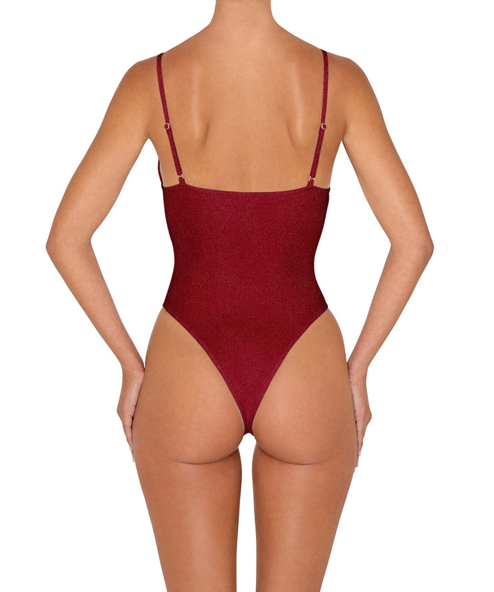 BSWS-S84 Binded Plunge Neck One Piece