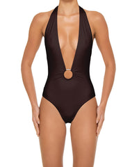 BSWS-S89 Deep Plunge Ring Halter One Piece