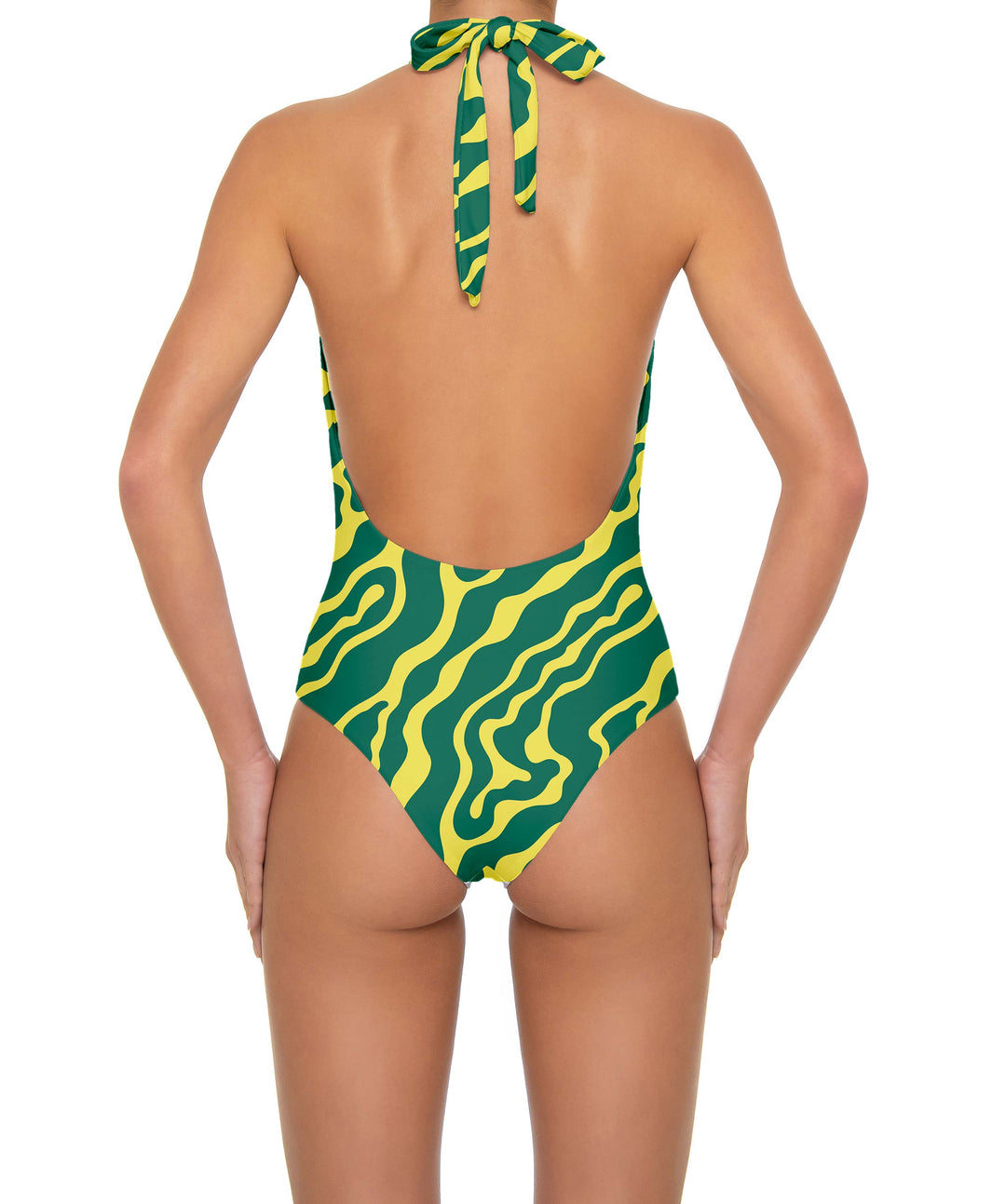 BSWS-S89 Deep Plunge Ring Halter One Piece
