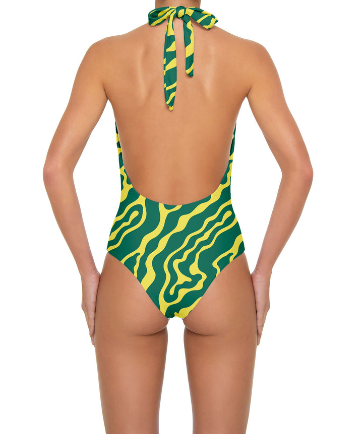 BSWS-S89 Deep Plunge Ring Halter One Piece