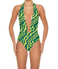 BSWS-S89 Deep Plunge Ring Halter One Piece