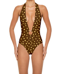 BSWS-S89 Deep Plunge Ring Halter One Piece