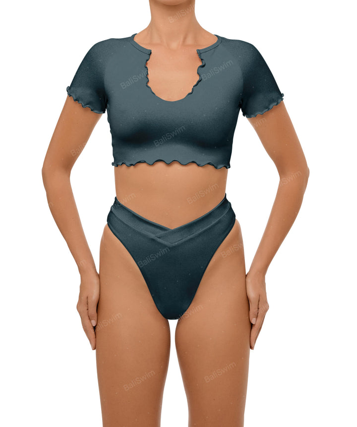 BSWS-B101 Overlapped Brief Bikini Bottom
