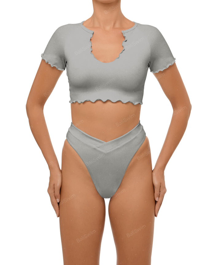 BSWS-B101 Overlapped Brief Bikini Bottom