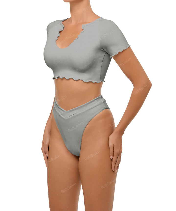 BSWS-B101 Overlapped Brief Bikini Bottom