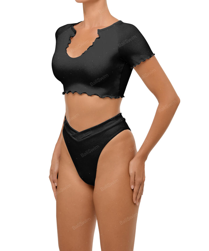 BSWS-B101 Overlapped Brief Bikini Bottom