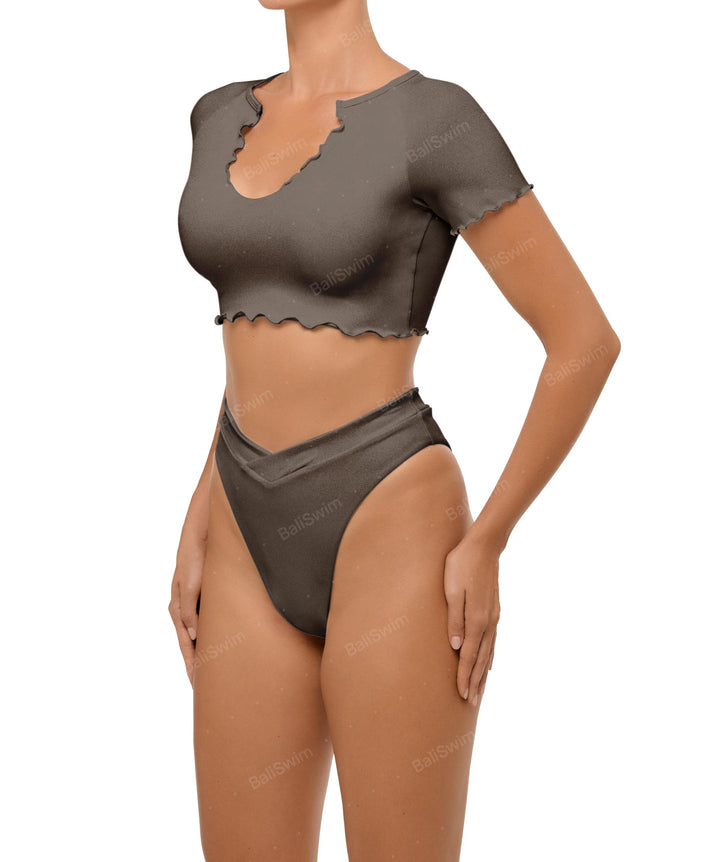 BSWS-B101 Overlapped Brief Bikini Bottom