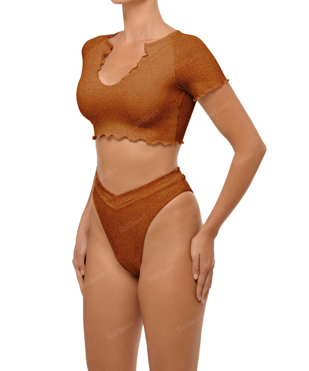 BSWS-B101 Overlapped Brief Bikini Bottom