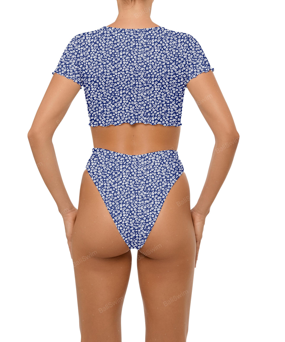 BSWS-T101 V-neck Cropped Tankini