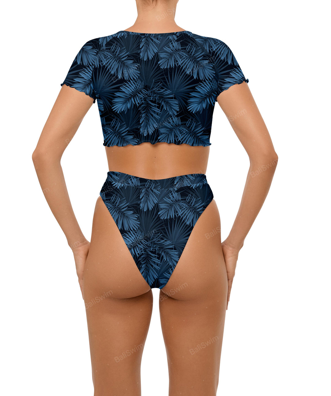 BSWS-T101 V-neck Cropped Tankini