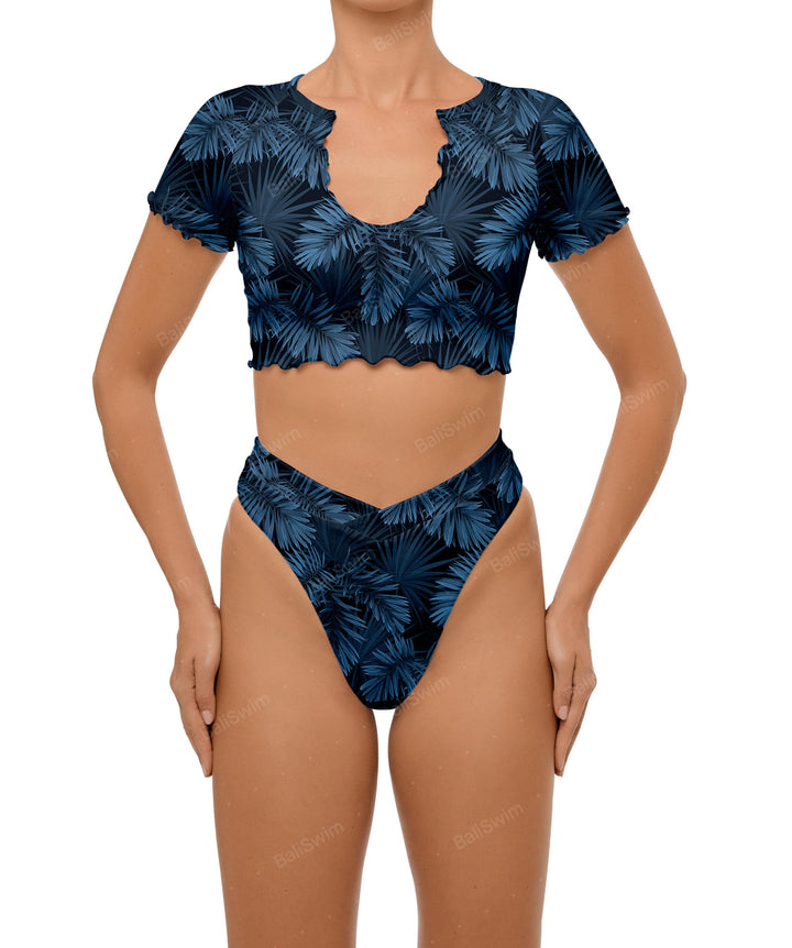 BSWS-T101 V-neck Cropped Tankini