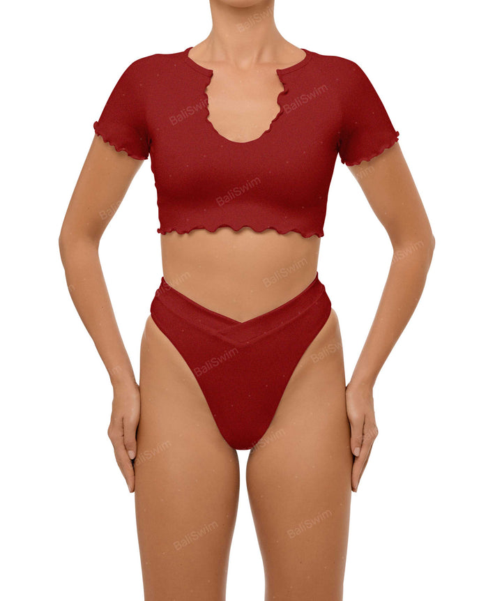 BSWS-B101 V-Front Cross-Over Bikini Bottom