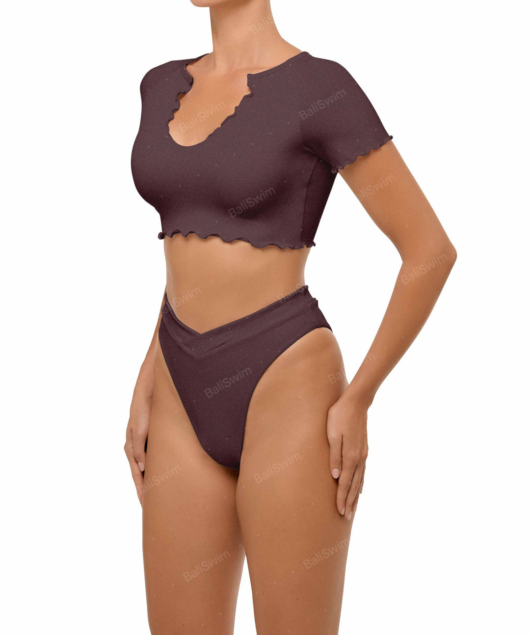 BSWS-B101 Overlapped Brief Bikini Bottom
