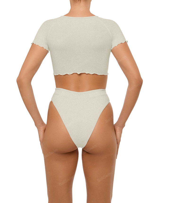 BSWS-T101 V-neck Cropped Tankini