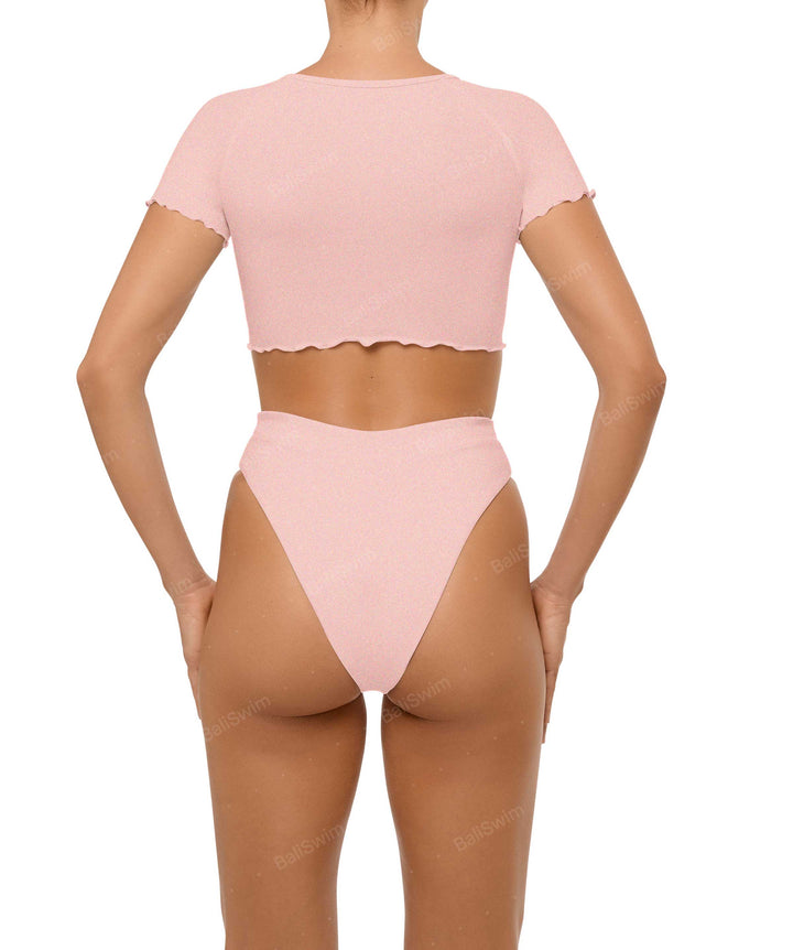 BSWS-T101 V-neck Cropped Tankini