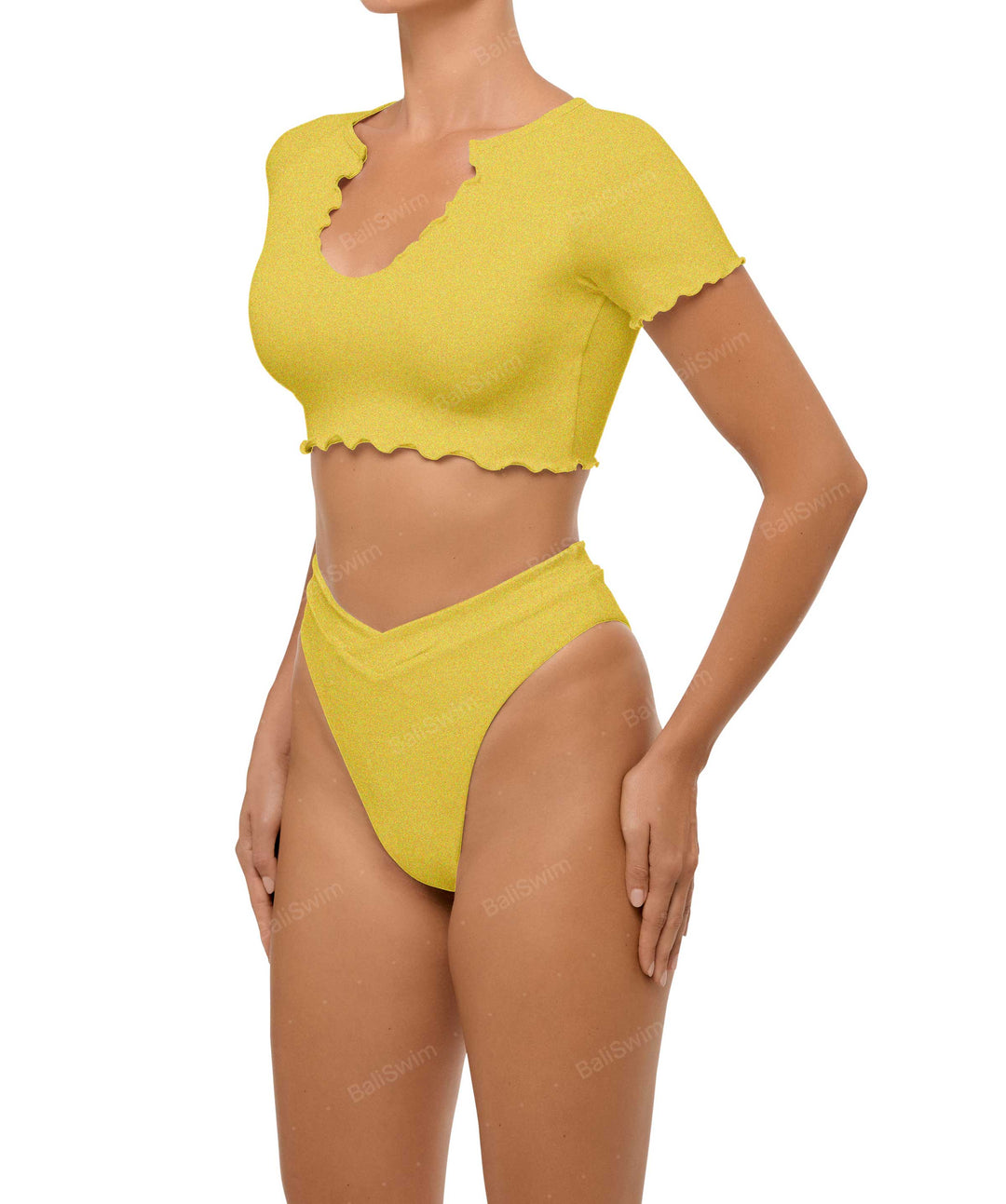 BSWS-T101 V-neck Cropped Tankini