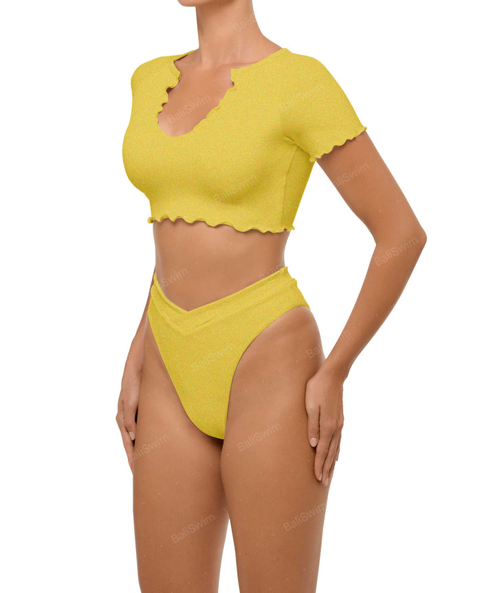 BSWS-T101 V-neck Cropped Tankini