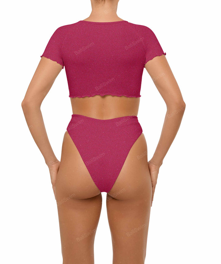 BSWS-T101 V-neck Cropped Tankini