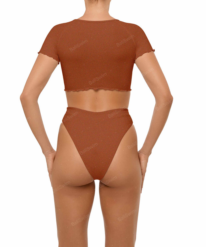 BSWS-T101 V-neck Cropped Tankini