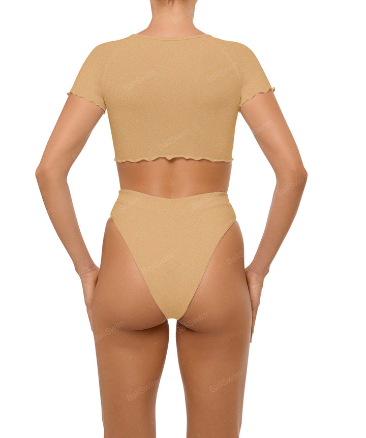 BSWS-T101 V-neck Cropped Tankini