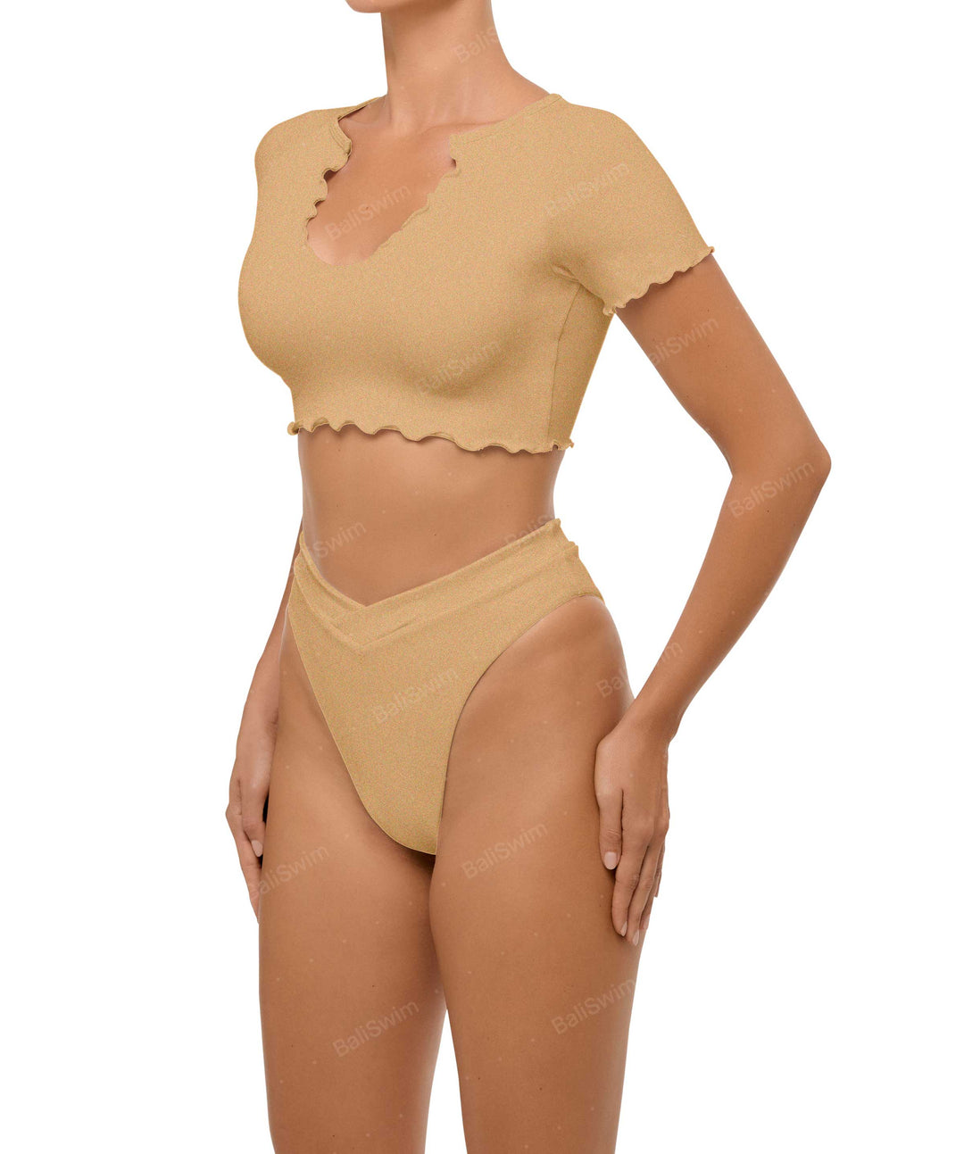 BSWS-T101 V-neck Cropped Tankini