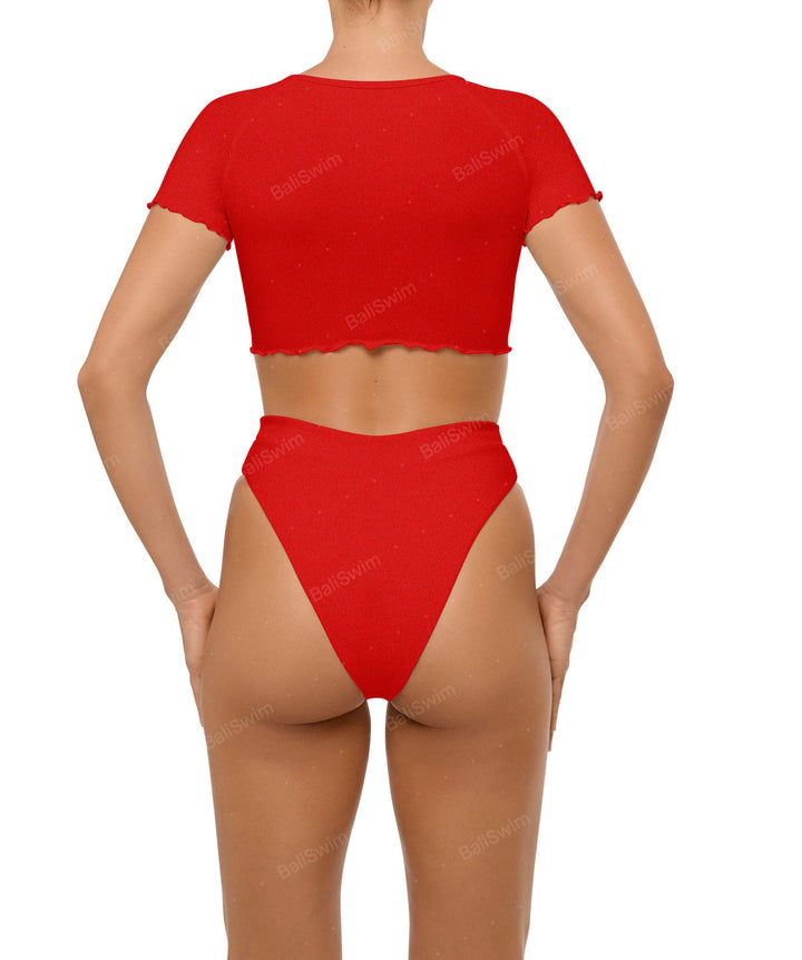 BSWS-B101 Overlapped Brief Bikini Bottom