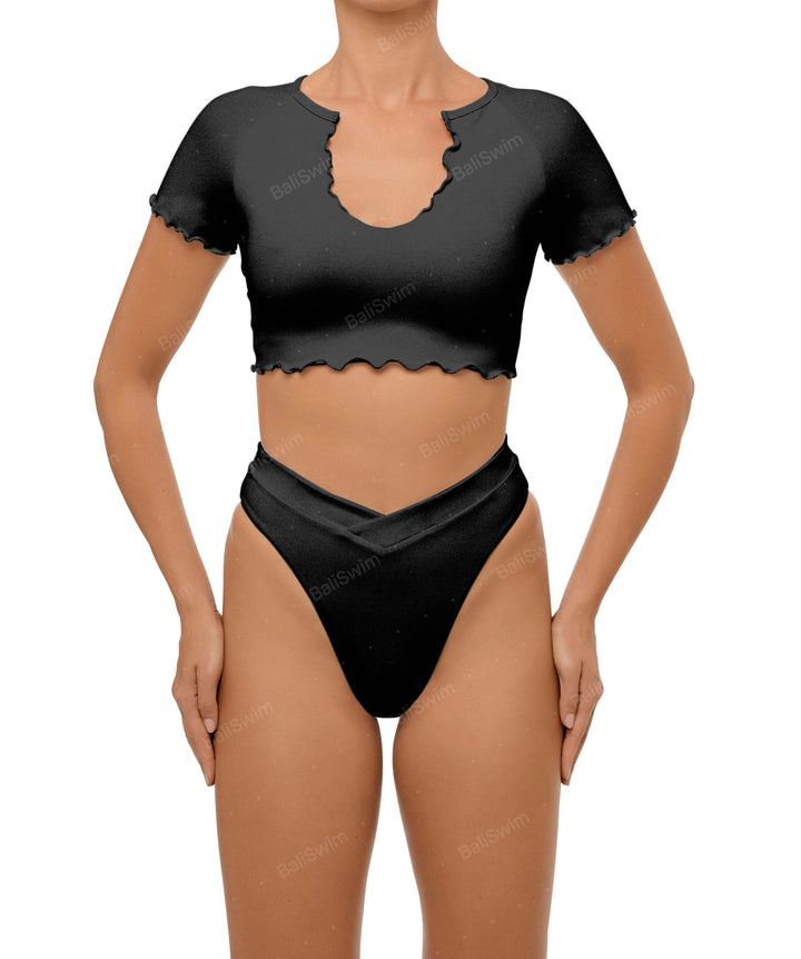 BSWS-B101 Overlapped Brief Bikini Bottom