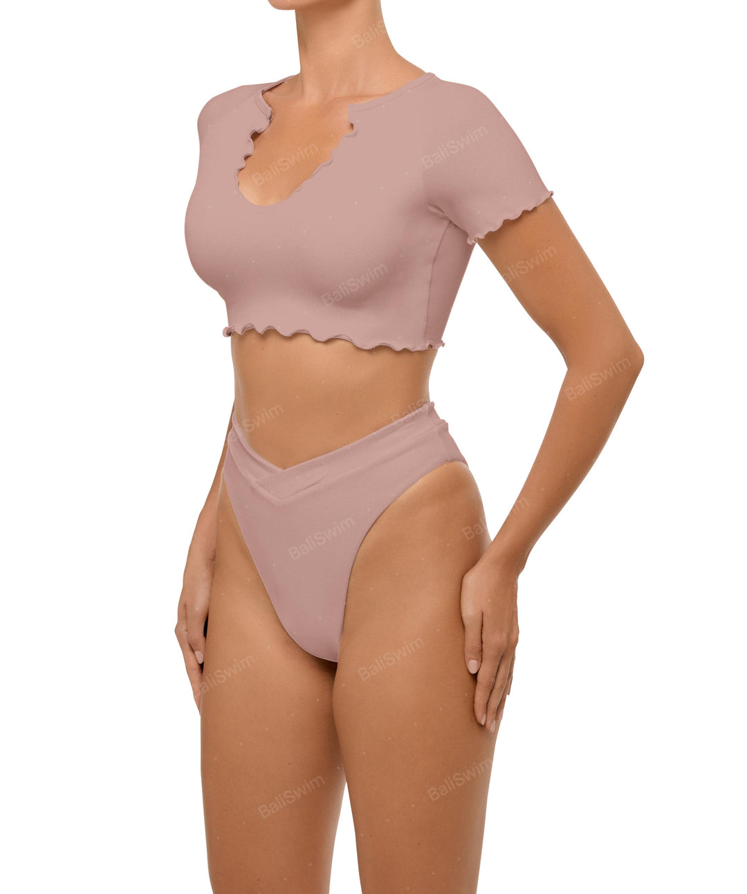 BSWS-B101 Overlapped Brief Bikini Bottom