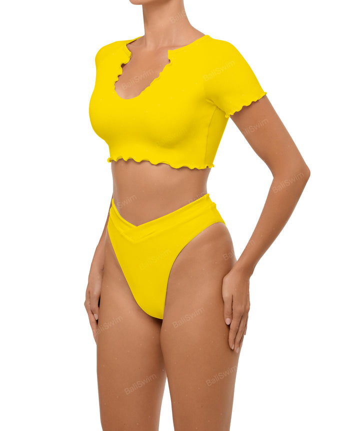 BSWS-B101 Overlapped Brief Bikini Bottom