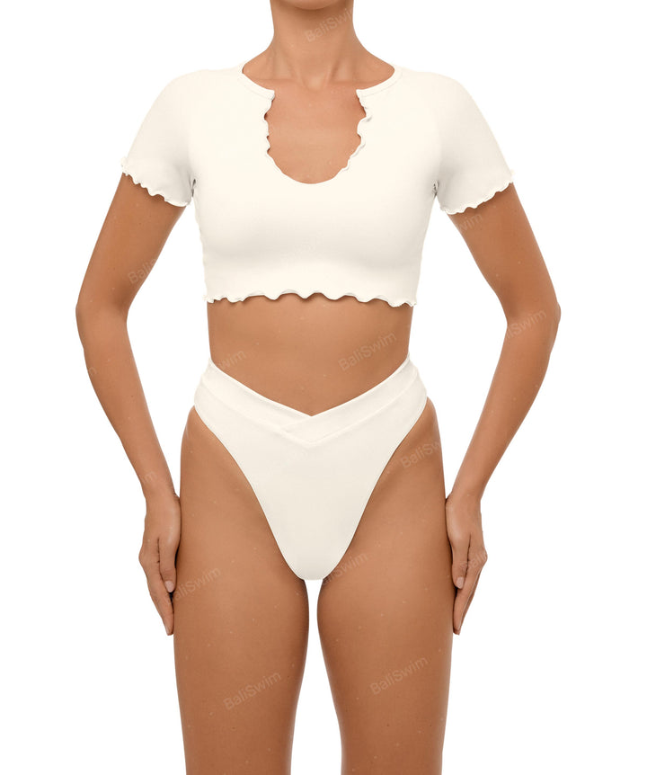 BSWS-B101 Overlapped Brief Bikini Bottom