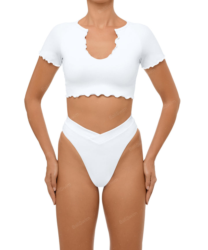 BSWS-B101 Overlapped Brief Bikini Bottom