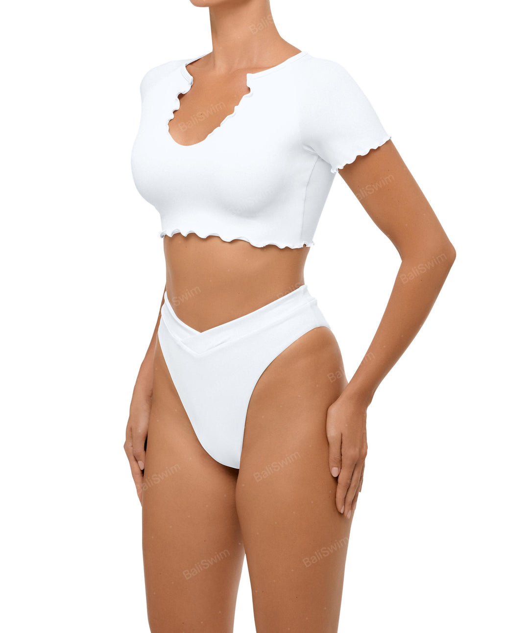 BSWS-B101 Overlapped Brief Bikini Bottom