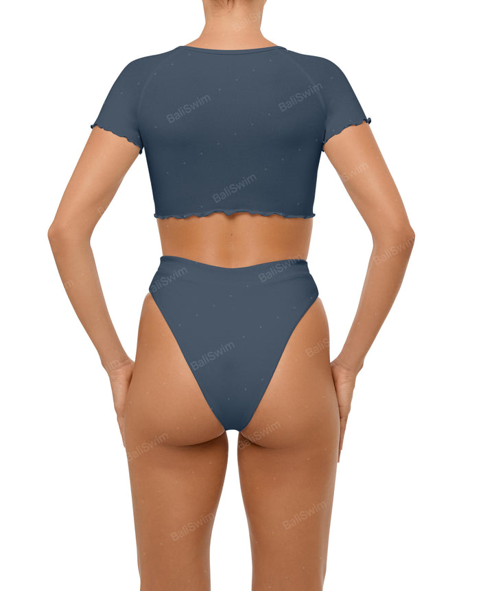 BSWS-T101 V-neck Cropped Tankini