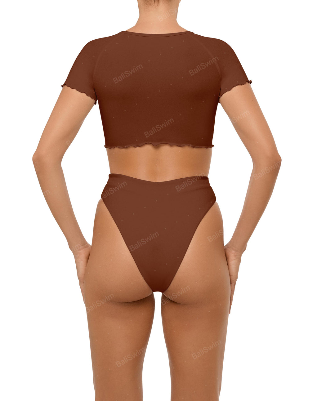 BSWS-T101 V-neck Cropped Tankini