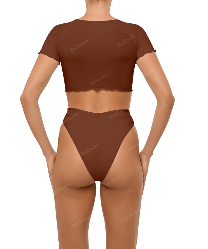 BSWS-T101 V-neck Cropped Tankini
