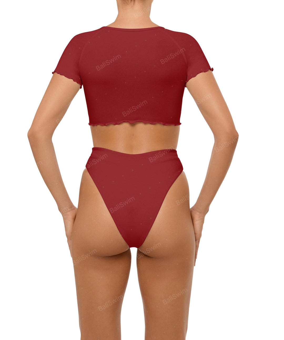 BSWS-T101 V-neck Cropped Tankini