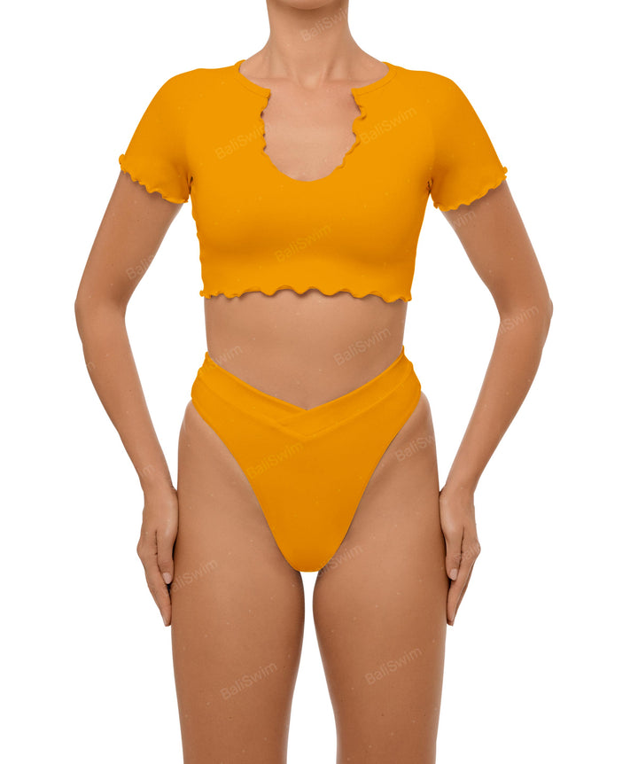 BSWS-T101 V-neck Cropped Tankini