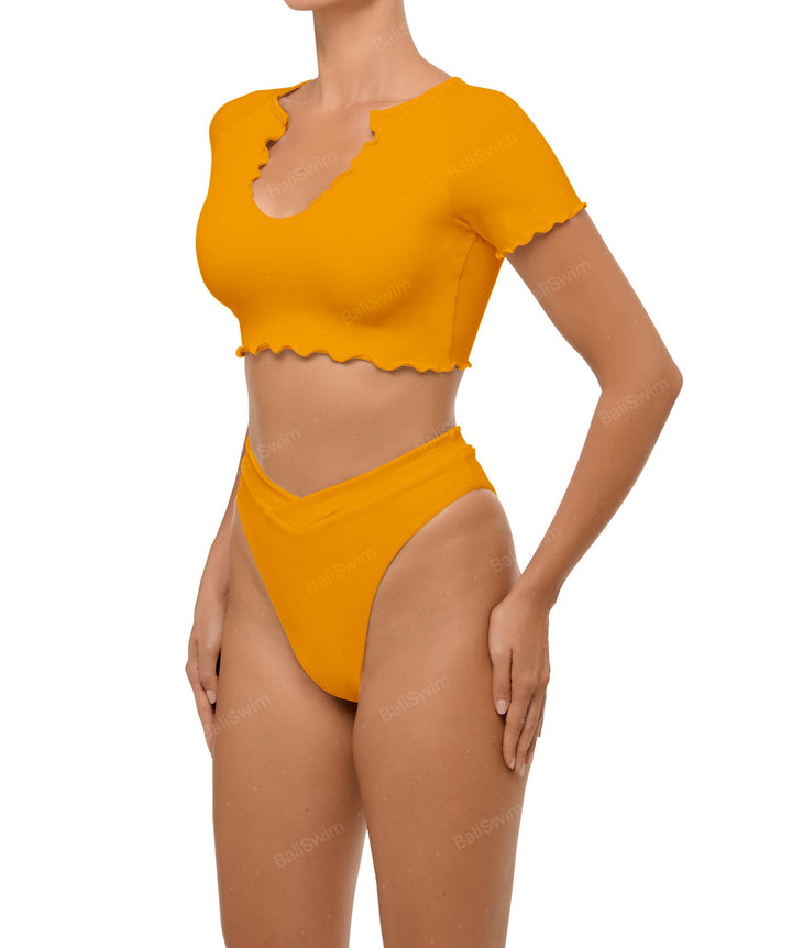 BSWS-T101 V-neck Cropped Tankini