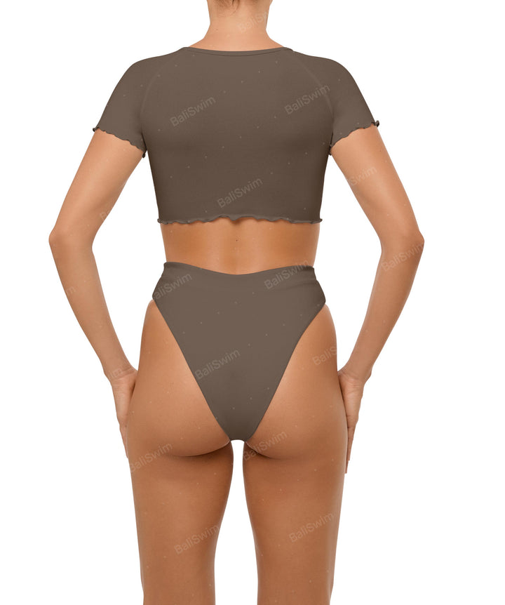 BSWS-T101 V-neck Cropped Tankini